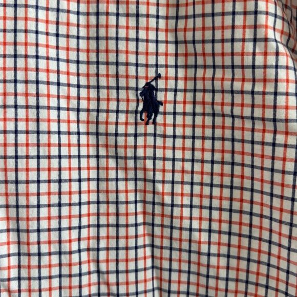 Ralph Lauren Button Down Shirt Long Sleeve Checkered Size Medium EUC 100% Cotton - Picture 3 of 5